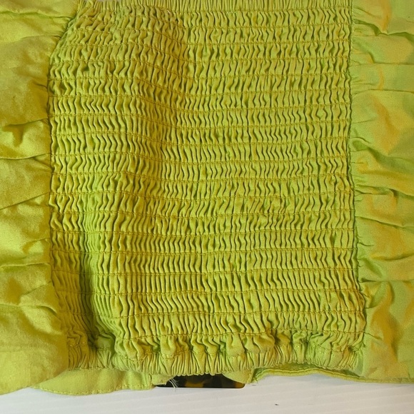 Lovers and Friends Delilah Crop Long Sleeve Lime Green Top Size Medium - Picture 7 of 9